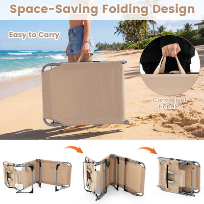 Adjustable Tanning Lounge Chair Set of 2 with Face Hole