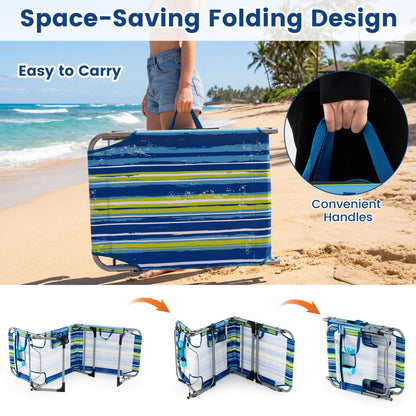 Adjustable Tanning Lounge Chair Set of 2 with Face Hole