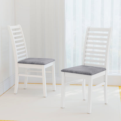 Wooden Dining Chairs Set of 2 with Padded Seats