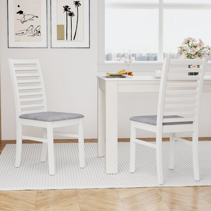 Wooden Dining Chairs Set of 2 with Padded Seats