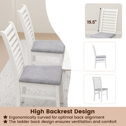 Wooden Dining Chairs Set of 2 with Padded Seats