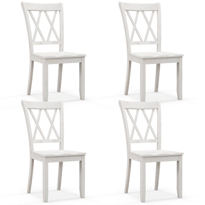 Cross Back Dining Chairs Set of 2 - Rubber Wood