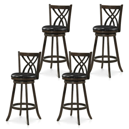 Counter Height Bar Stools Set of 4 with Swivel Seat