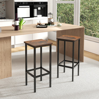 26-Inch Bar Stools with Footrest, Set of 4