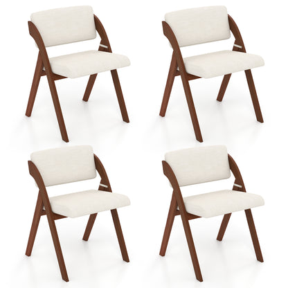 Folding Dining Chairs Set of 4 with Padded Seats