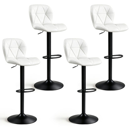 Swivel Bar Stools Set of 4 with Adjustable Height