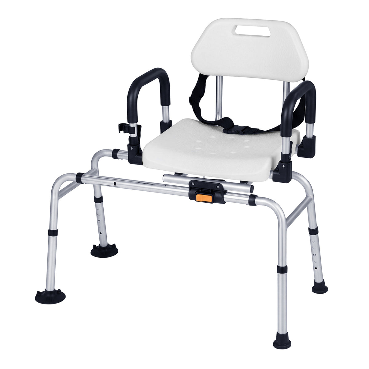 Sliding Shower Chair with Swivel Seat and Backrest