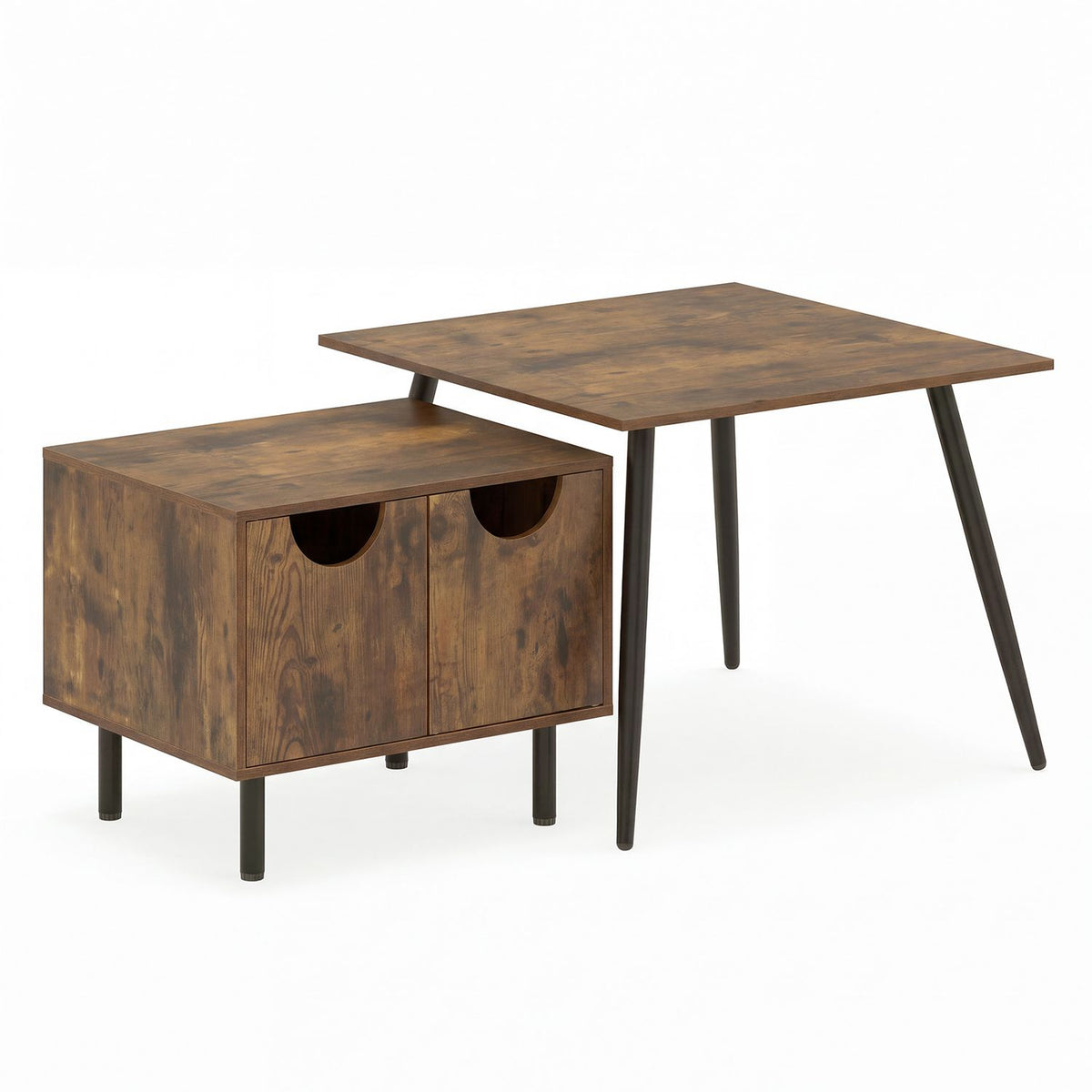Sofa Side Tables with Metal Legs for Living Room