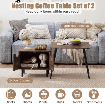 Sofa Side Tables with Metal Legs for Living Room