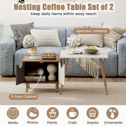 Sofa Side Tables with Metal Legs for Living Room