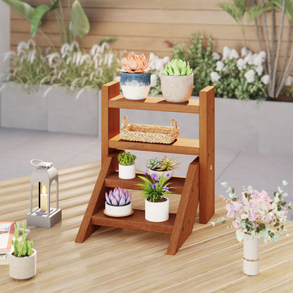 Solid Wood Plant Stand for Flowerpots and Succulents