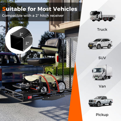 Strong Electric Wheelchair Hitch Carrier Mobility Ramp
