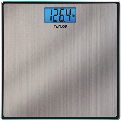 Taylor Stainless Steel Digital Bathroom Scale with Backlit Display, 400 Lb.