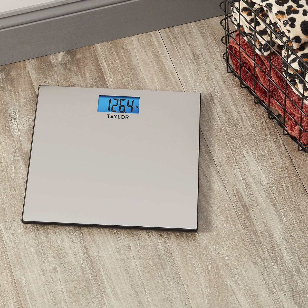 Taylor Stainless Steel Digital Bathroom Scale with Backlit Display, 400 Lb. - view 4