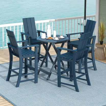 Tall Adirondack Bar Chair with Ergonomic High Back