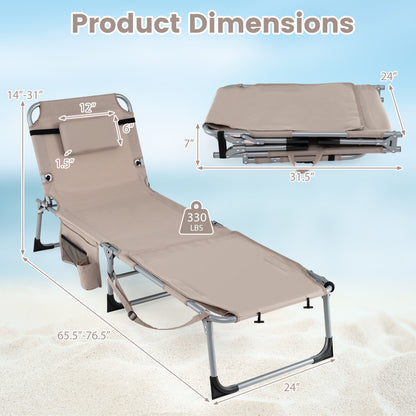 Tanning Chair with Face Hole & Adjustable Backrest - Gray