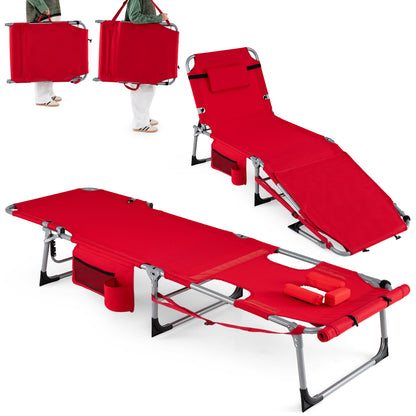 Tanning Chair with Face Hole & Adjustable Backrest - Gray
