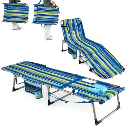 Tanning Chair with Face Hole & Adjustable Backrest - Gray