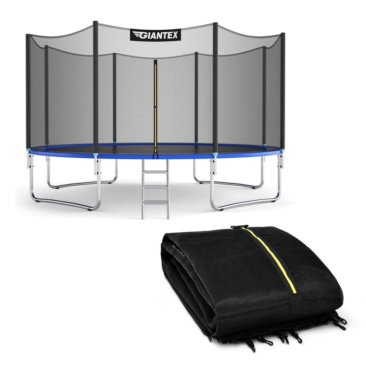 Trampoline Replacement Protection Enclosure Net with Zipper