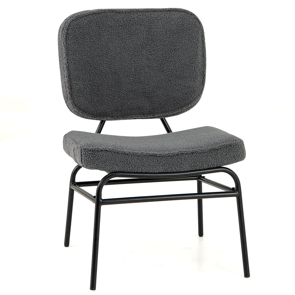 Sherpa Upholstered Accent Chair with Sponge Padding