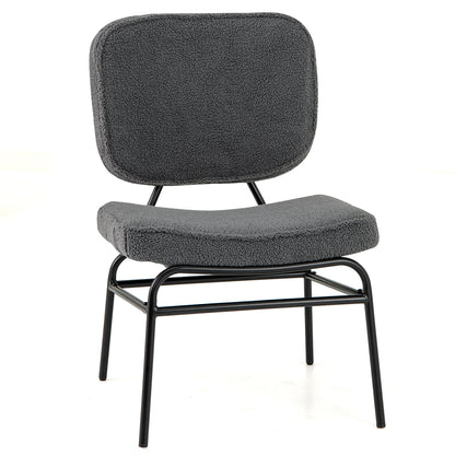 Sherpa Upholstered Accent Chair with Sponge Padding