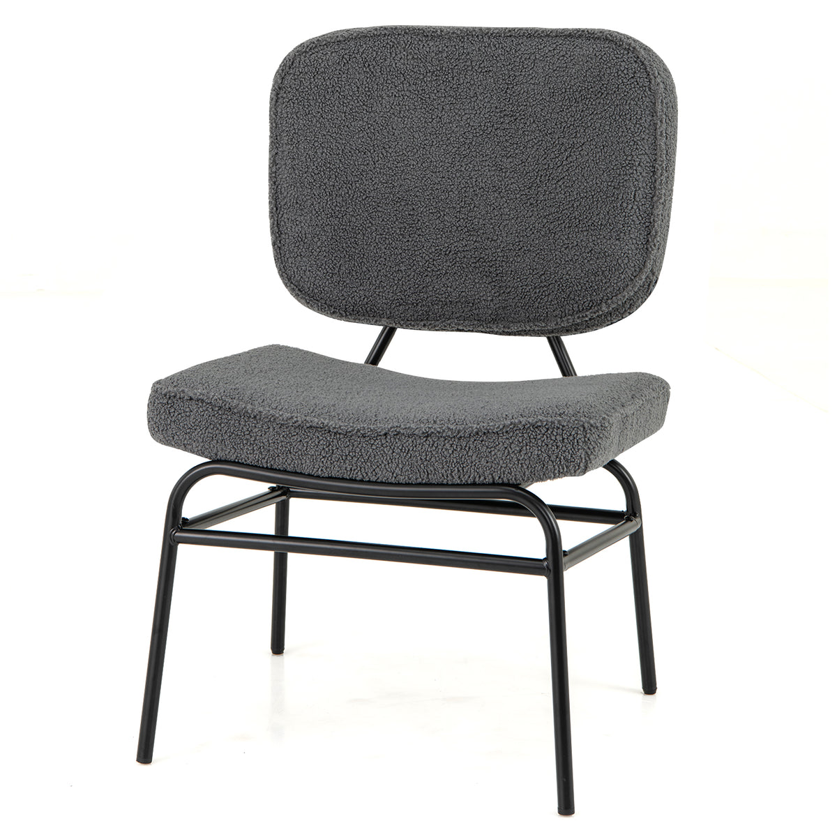 Sherpa Upholstered Accent Chair with Sponge Padding