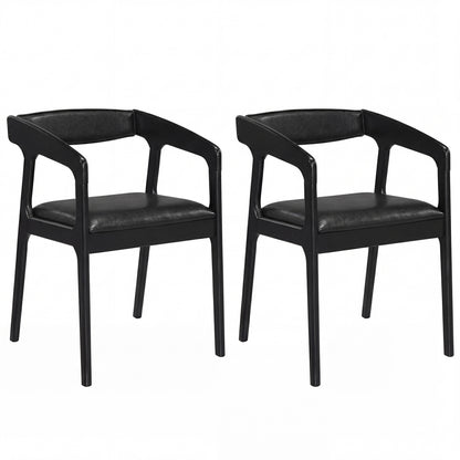 Upholstered Dining Armchairs Set of 2 with Padded Seats