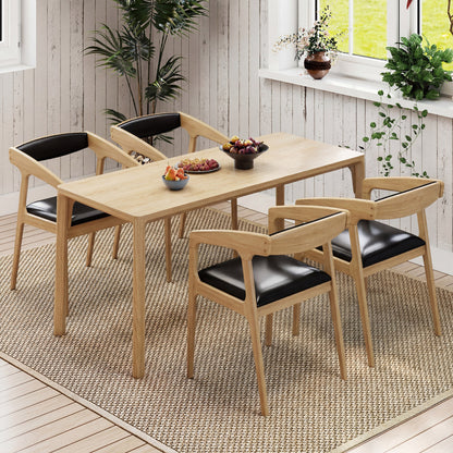 Upholstered Dining Armchairs Set of 2 with Padded Seats