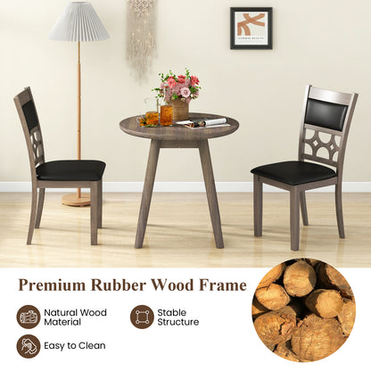Upholstered Dining Chairs Set of 2 with Padded Backrest