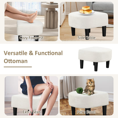 Upholstered Barrel Chair with Ottoman and Footrest