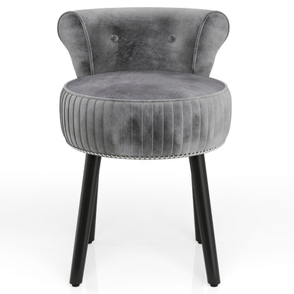 Velvet Vanity Chair with Tufted Low Back