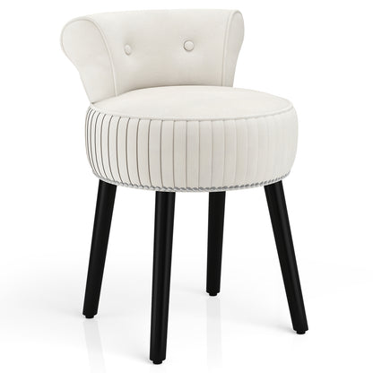 Velvet Vanity Chair with Tufted Low Back