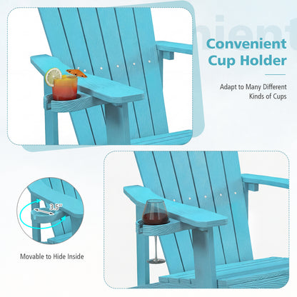 Adirondack Chair with Cup Holder - Weather Resistant HIPS