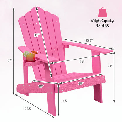 Adirondack Chair with Cup Holder - Weather Resistant HIPS