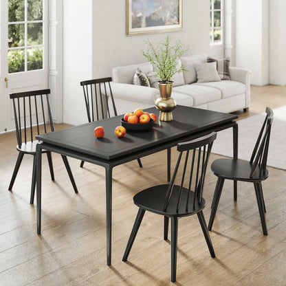 Windsor Dining Chairs Set of 2 with Rubber Wood Frame