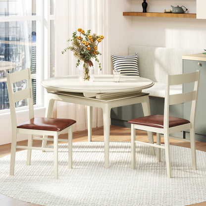 Dining Chairs Set of 2 with PU Leather Upholstery