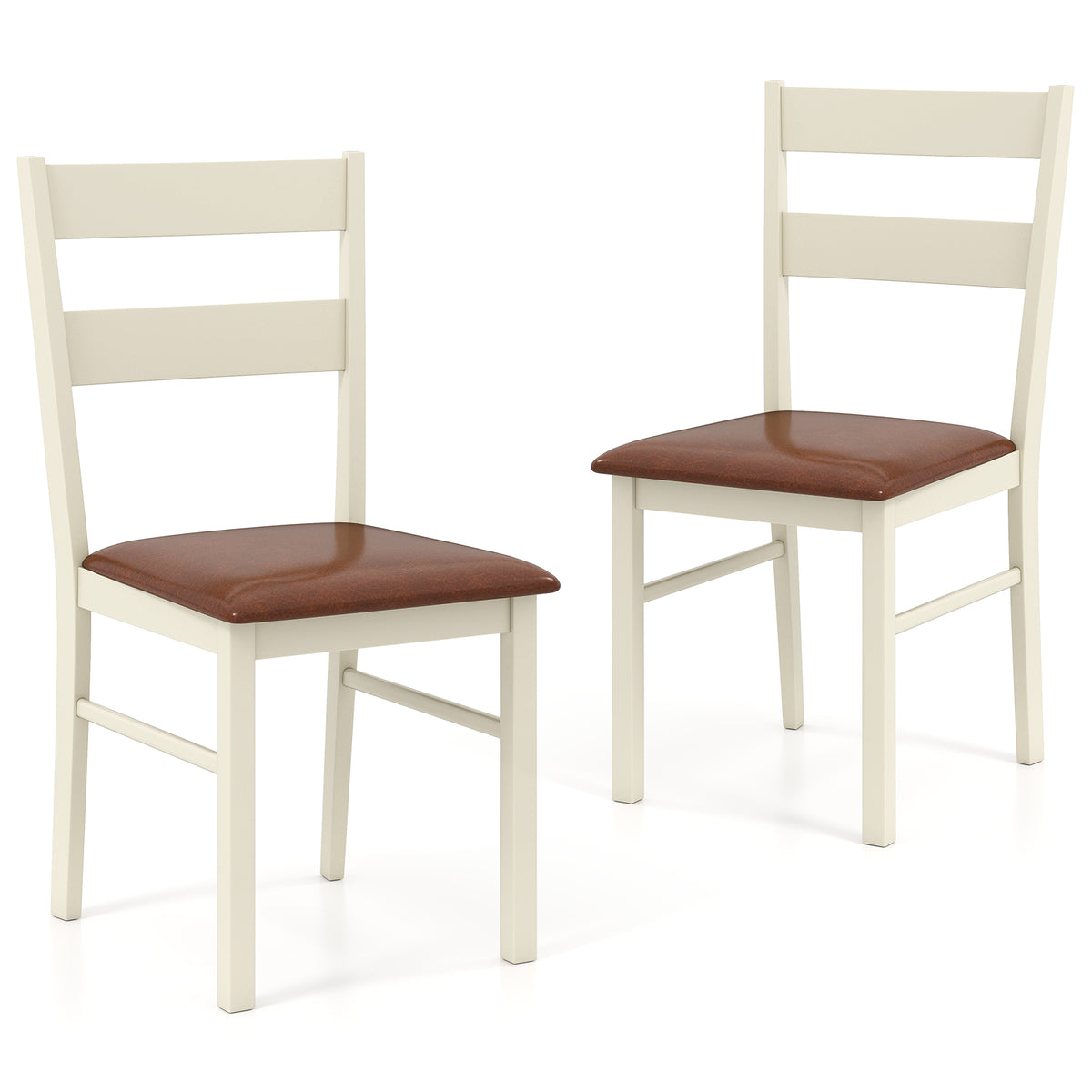 Dining Chairs Set of 2 with PU Leather Upholstery