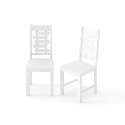 Rubber Wood Dining Chairs Set of 2 - Mid-Century Modern