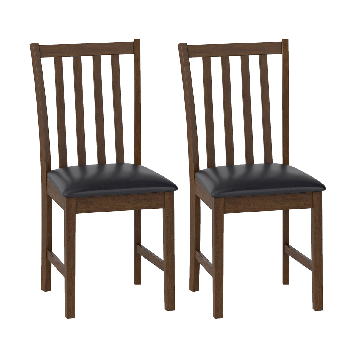Dining Chairs Set of 2 with Padded Seats and Curved Backs