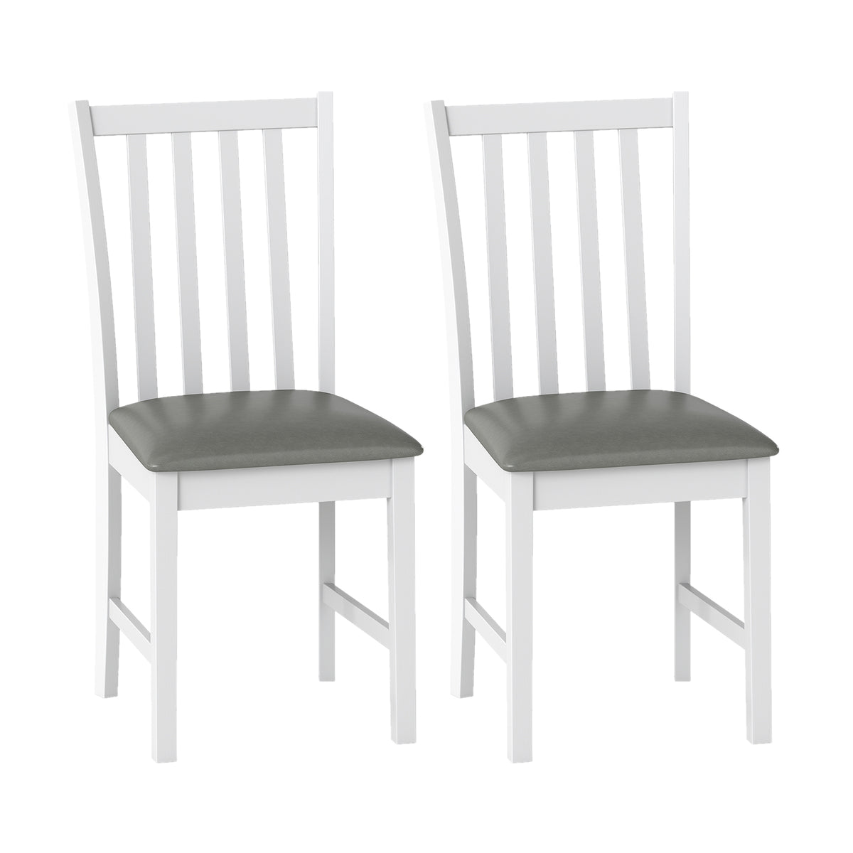 Dining Chairs Set of 2 with Padded Seats and Curved Backs
