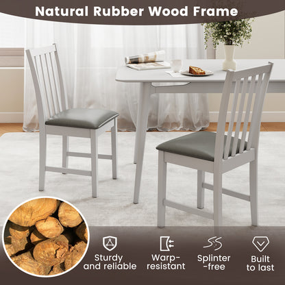 Dining Chairs Set of 2 with Padded Seats and Curved Backs