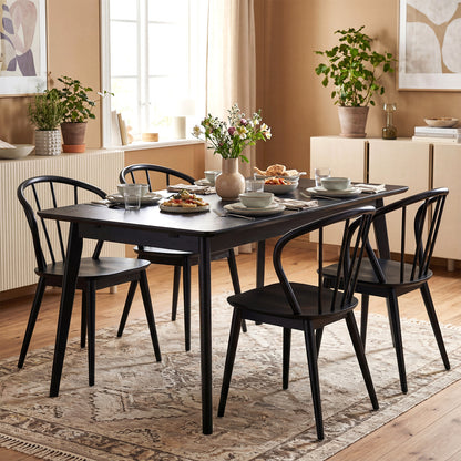 Dining Chairs Set of 2 with High Spindle Back and Wide Seat