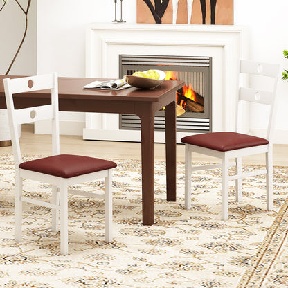 Dining Chairs Set of 2 with Hollowed Backrest