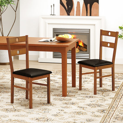Dining Chairs Set of 2 with Hollowed Backrest