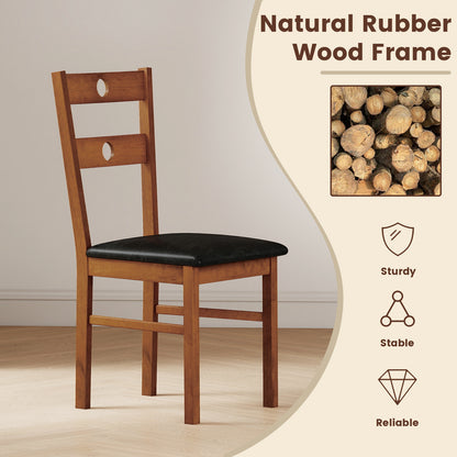 Dining Chairs Set of 2 with Hollowed Backrest