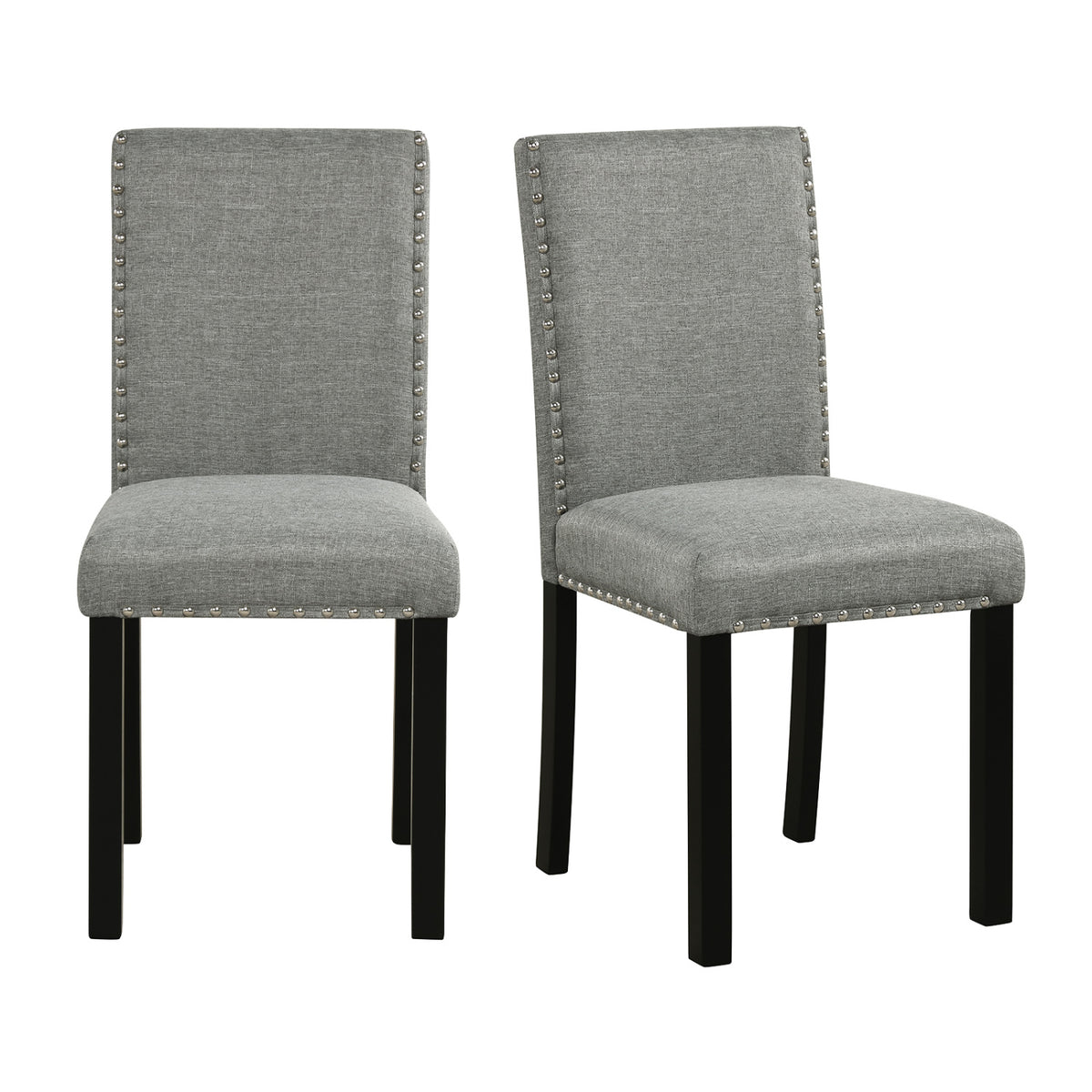 Dining Chairs Set of 4 with Curved Back and Cushioned Seat