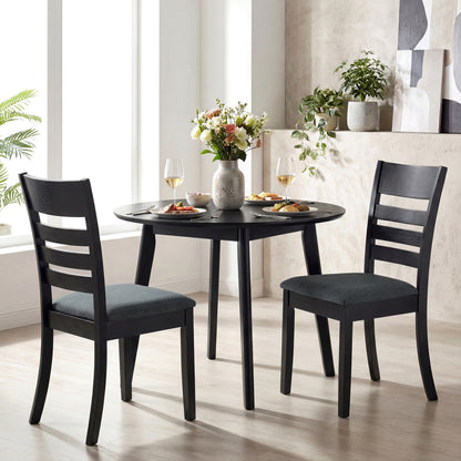 Upholstered Dining Chairs Set of 4 with Rubber Wood Frame