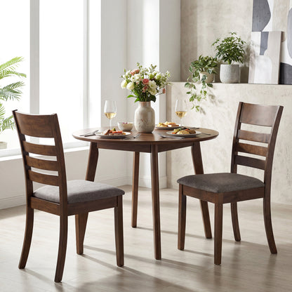 Upholstered Dining Chairs Set of 4 with Rubber Wood Frame