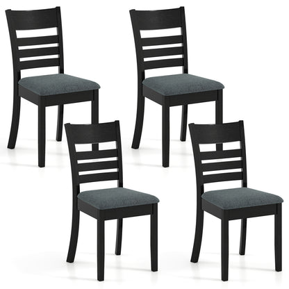 Upholstered Dining Chairs Set of 4 with Rubber Wood Frame
