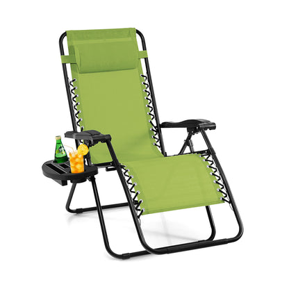 Zero Gravity Folding Lounge Chair with Utility Tray